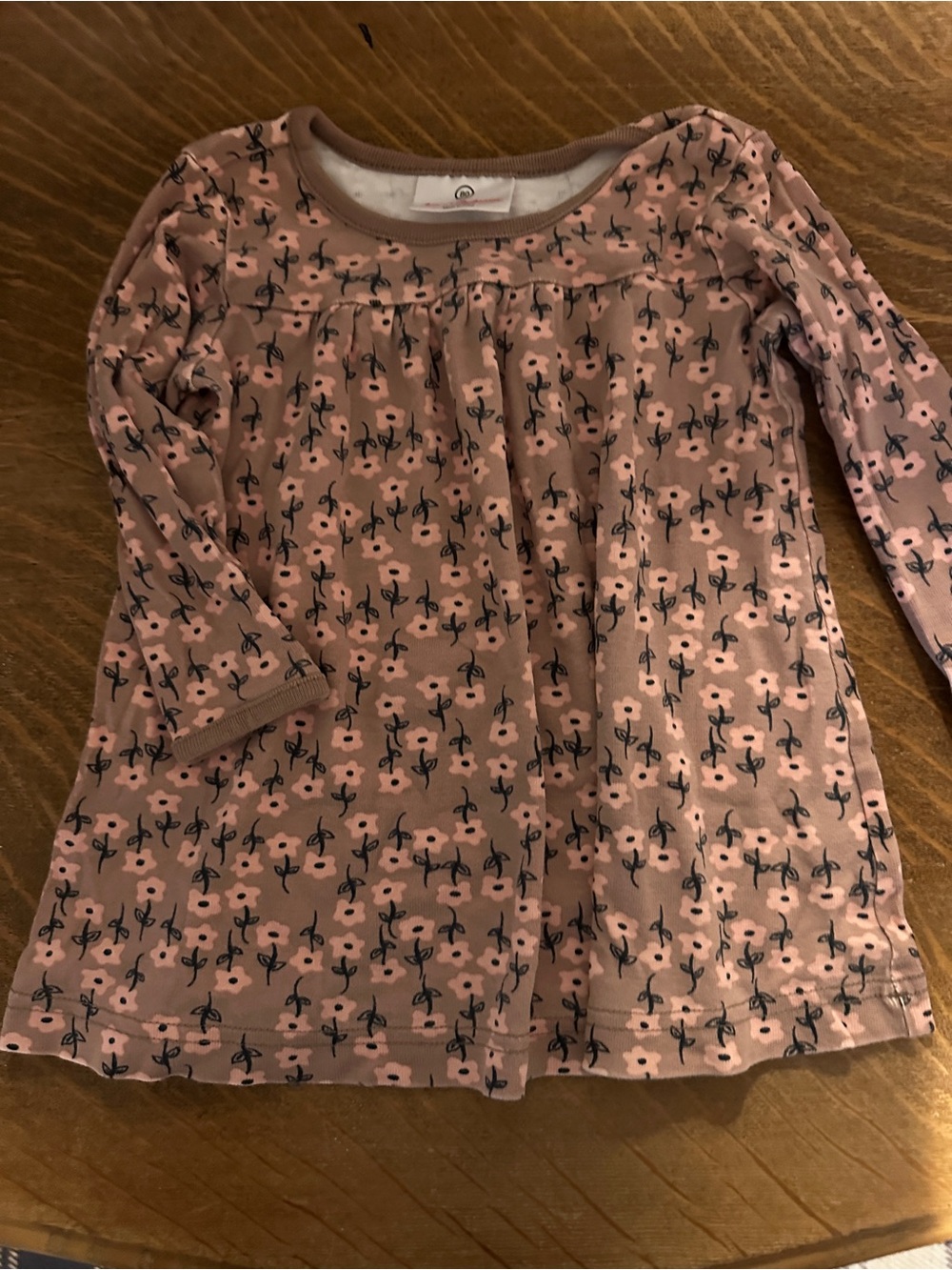 Hanna Andersson Dusty Pink Floral Long-Sleeve Tee
